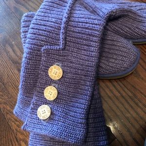Ugg 5819 Classic Cardy Knit Tall Purple Boots | US W 7
